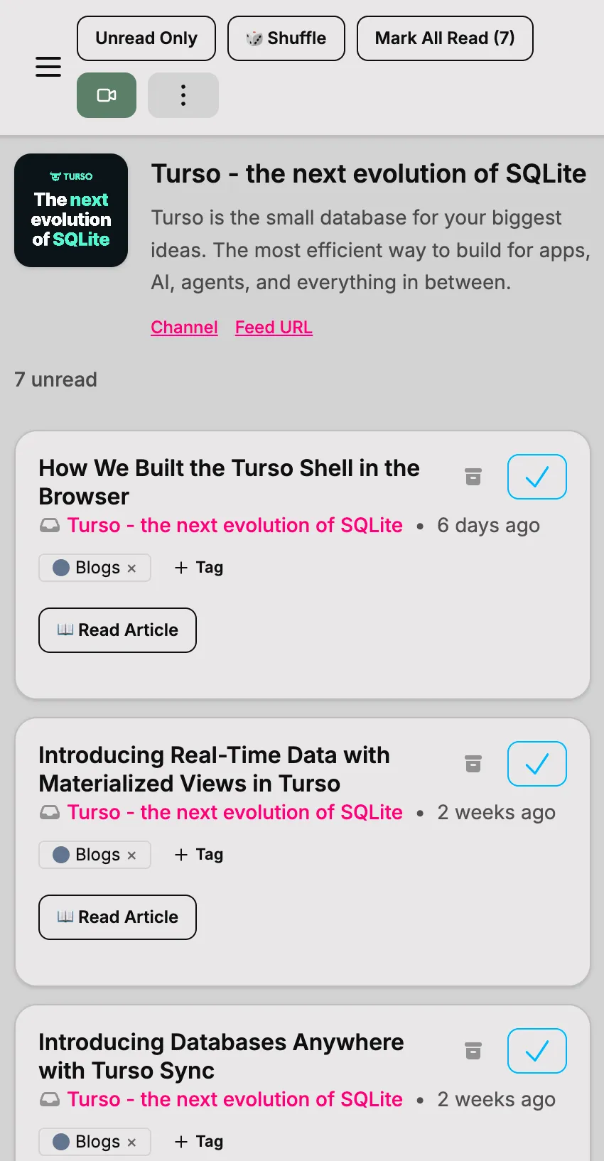 Tags management